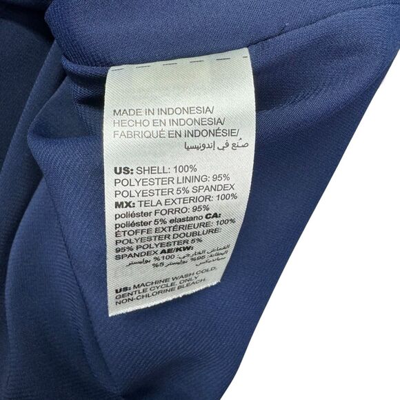 Chico’s Blouse Womens 2 Blue Stretch Floral Bird Of Paradise-Print Pullover Knit - Picture 12 of 12